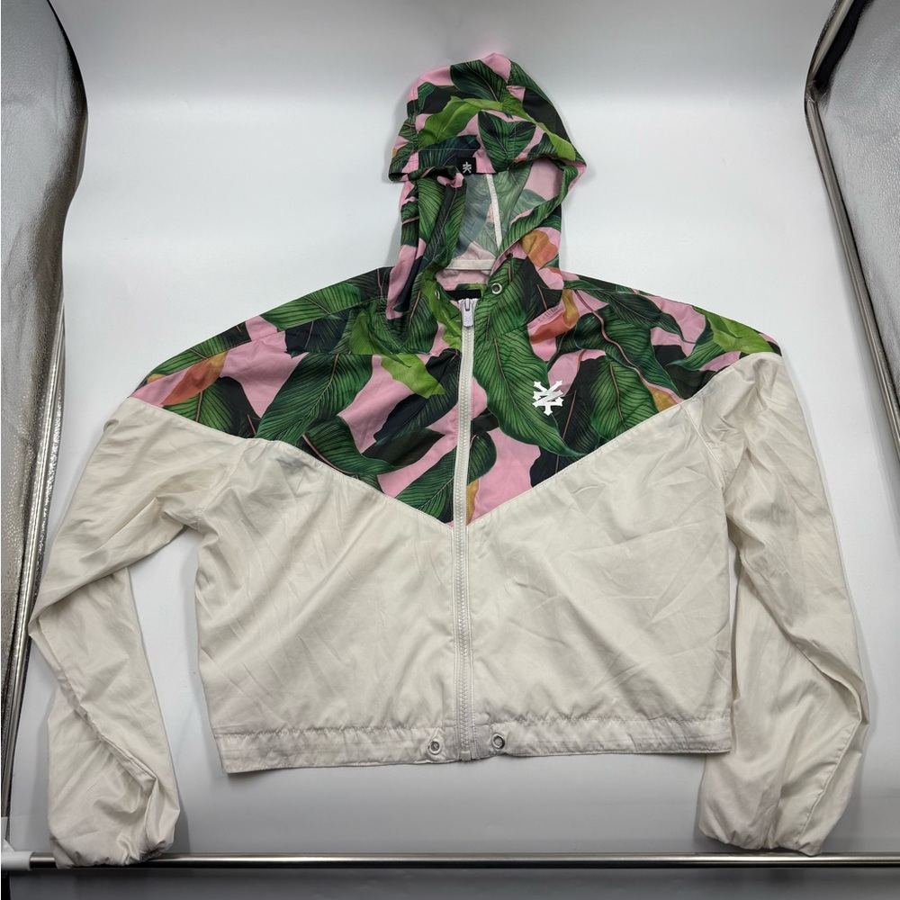 Zoo York Cropped Windbreaker Woman Full Zip Size Sm